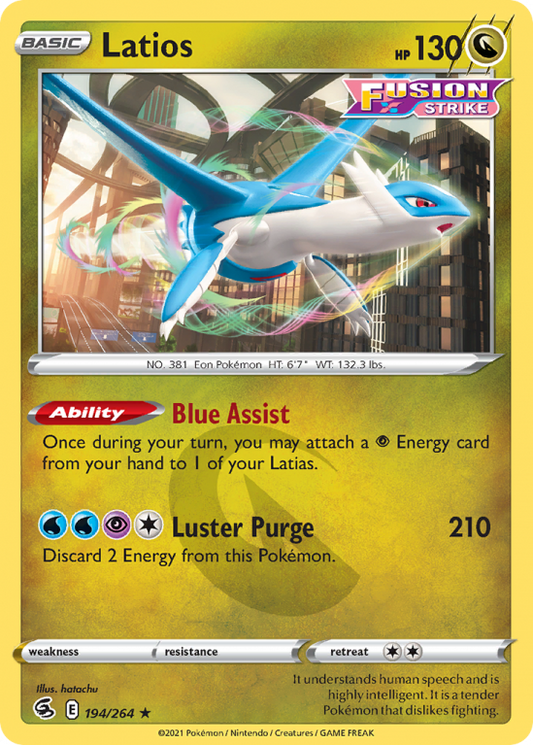 194/264 Latios (Rare) (Fusion Strike) Pokemon card (English)