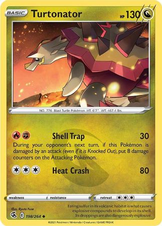 198/264 Turtonator (Fusion Strike) Pokemon card (English)
