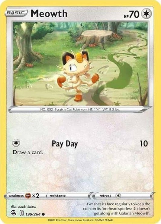 199/264 Meowth (Fusion Strike) Pokemon card (English)