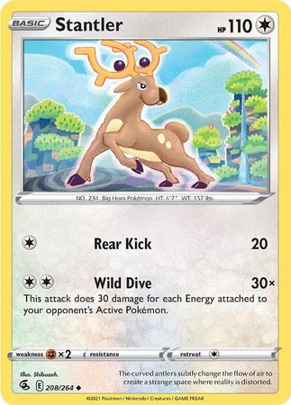 208/264 Stantler (Fusion Strike) Pokemon card (English)