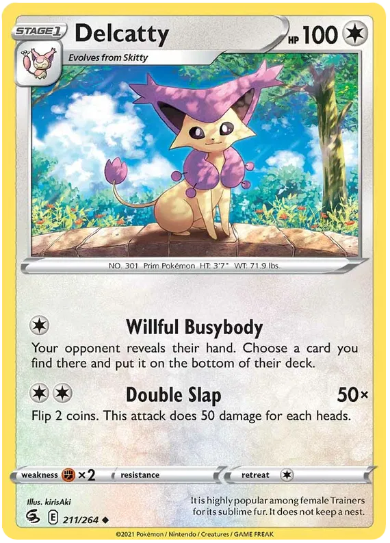 211/264 Delcatty (Fusion Strike) Pokemon card (English)