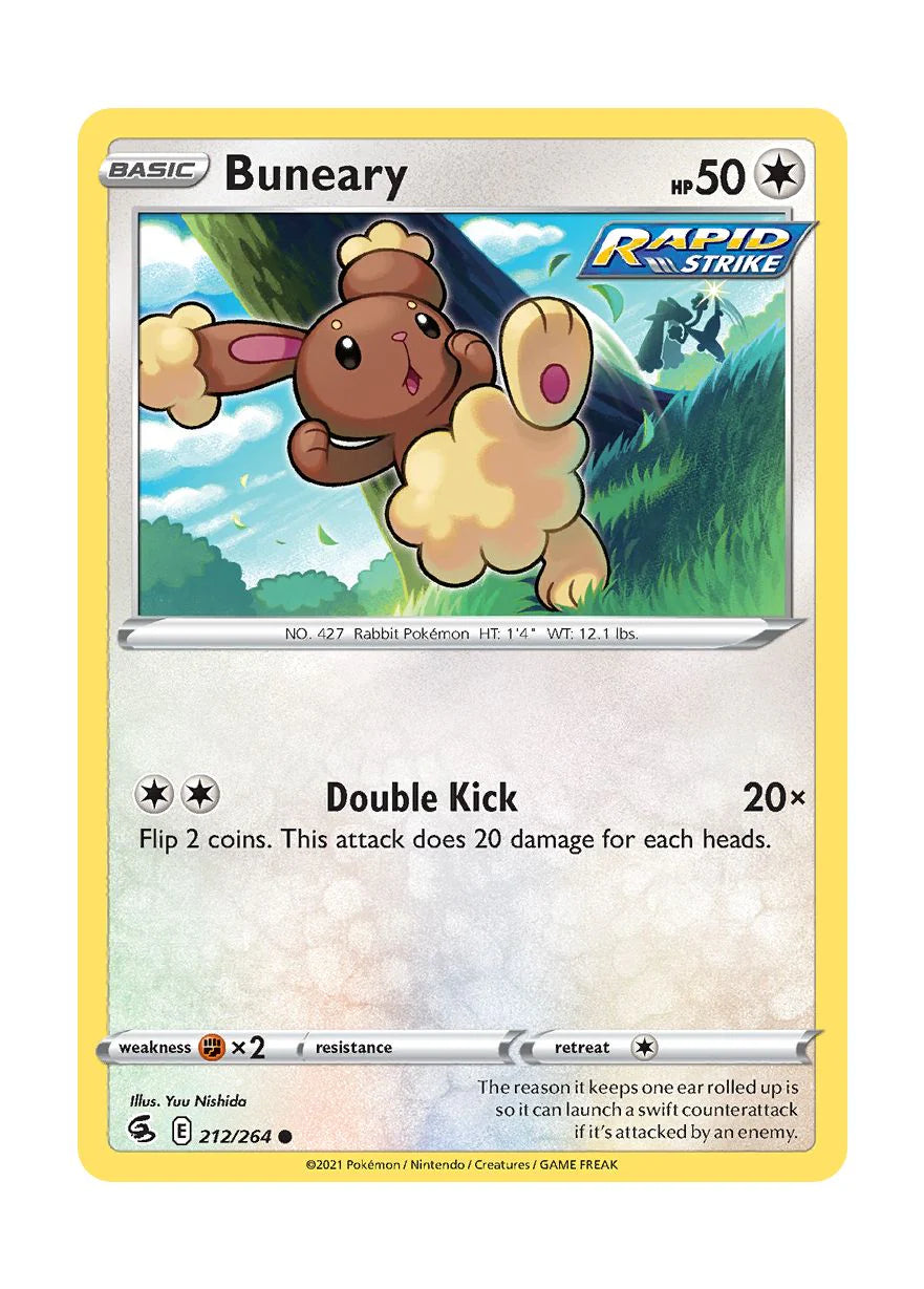 212/264 Bunearly (Fusion Strike) Pokemon card (English)