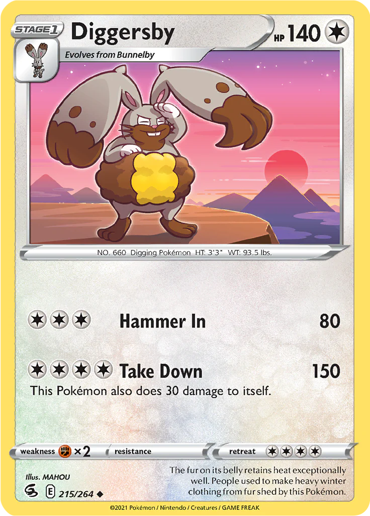 215/264 Diggersby (Fusion Strike) Pokemon card (English)