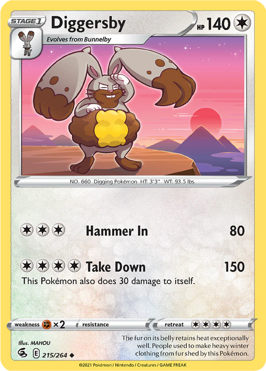 215/264 Diggersby (Fusion Strike) Pokemon card (English)