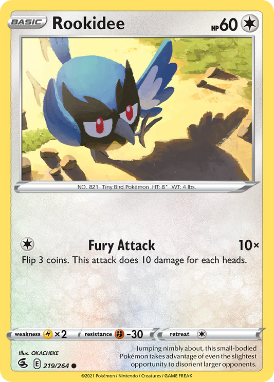 219/264 Rookidee (Fusion Strike) Pokemon card (English)