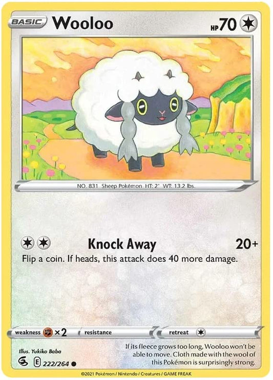 222/264 Wooloo (Fusion Strike) Pokemon card (English)