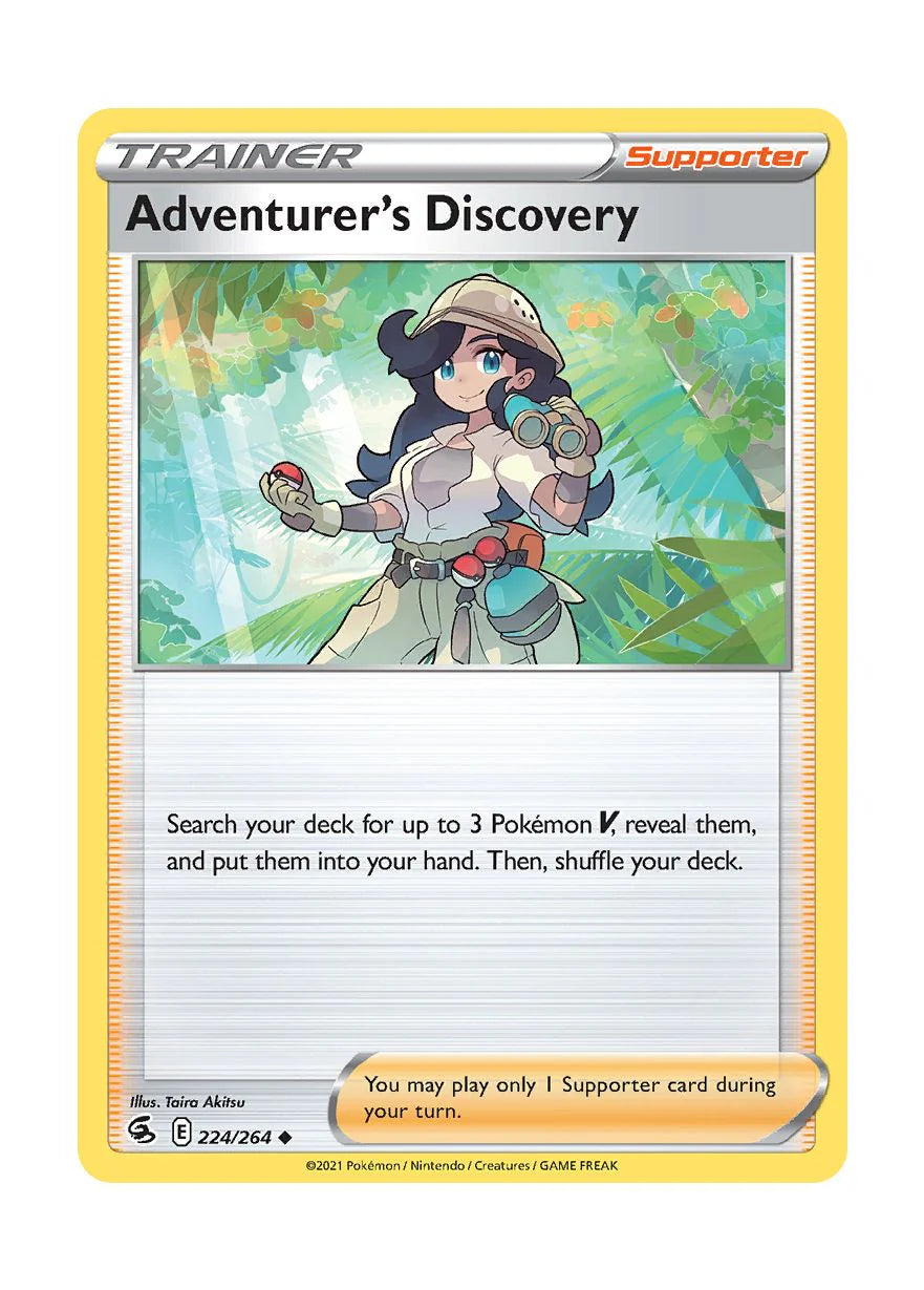224/264 Adventurer's Discovery (Fusion Strike) Pokemon card (English)