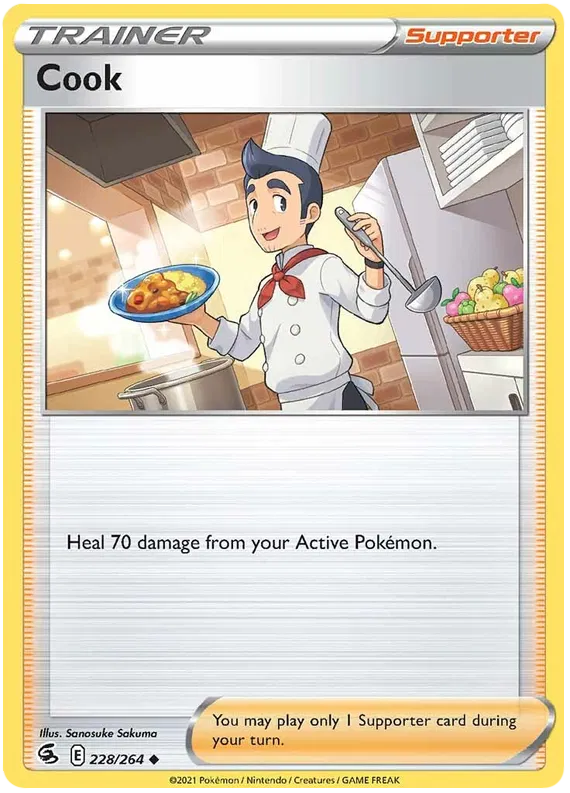 228/264 Cook (Fusion Strike) Pokemon card (English)