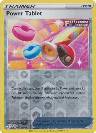 236/264 Power Tablet (Reverse Holo) (Fusion Strike) Pokemon card (English)