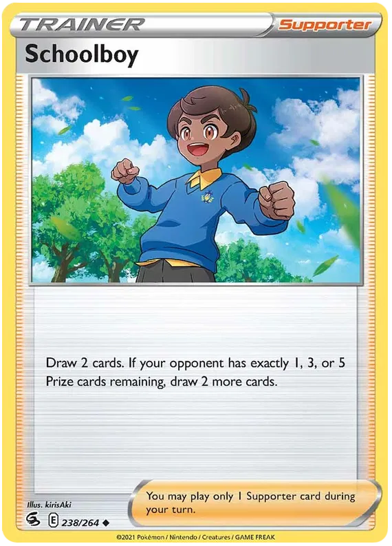 238/264 Schoolboy (Fusion Strike) Pokemon card (English)
