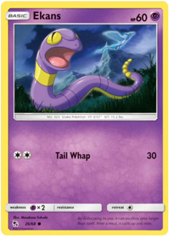 26/68 Ekans (Hidden Fates) Pokémon card (English)