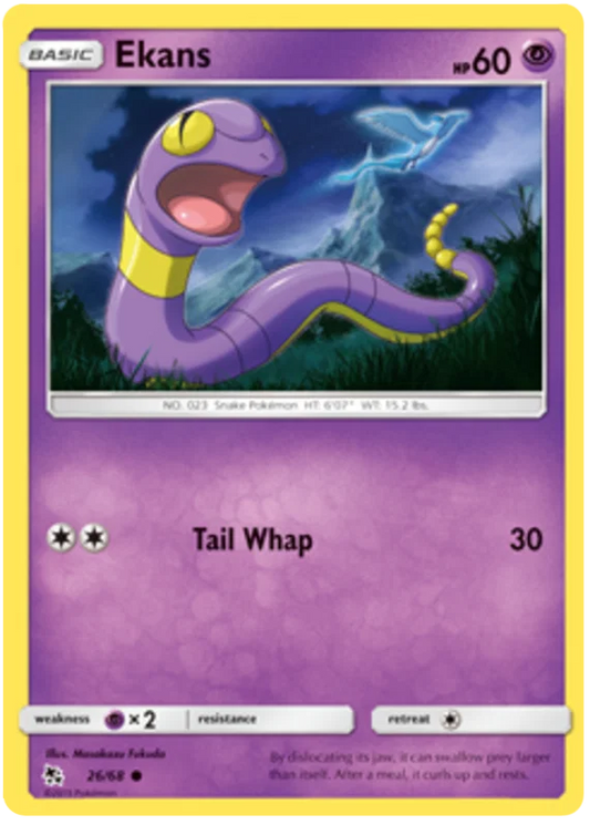26/68 Ekans (Hidden Fates) Pokémon card (English)