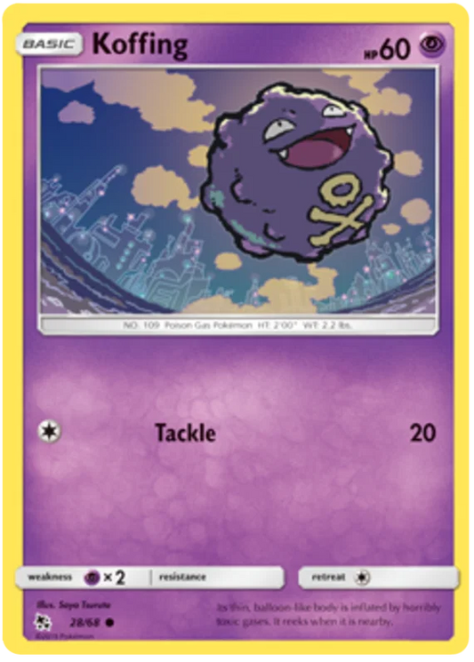 28/68 Koffing (Hidden Fates) Pokémon card (English)