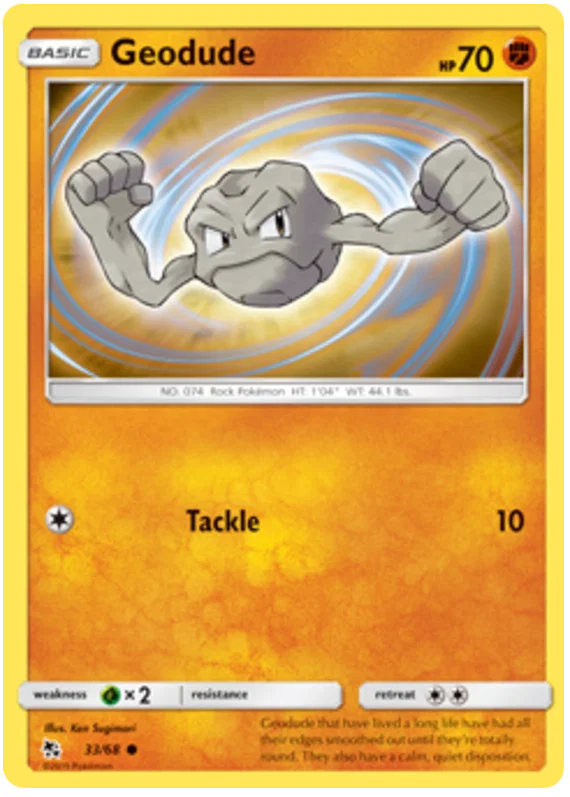33/68 Geodude (Hidden Fates) Pokémon card (English)