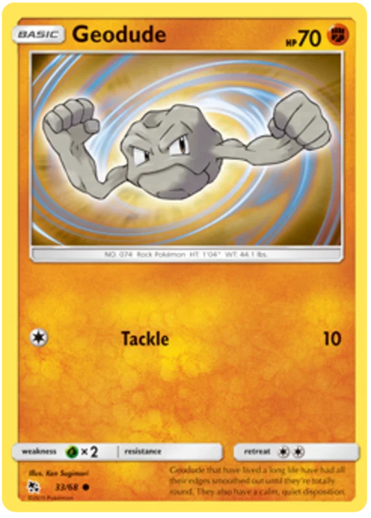 33/68 Geodude (Hidden Fates) Pokémon card (English)