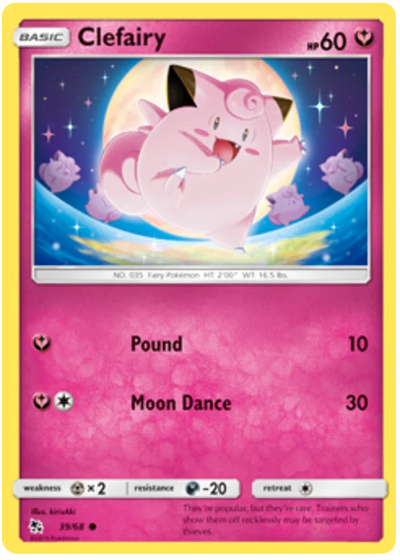 39/68 Clefairy (Hidden Fates) Pokémon card (English)