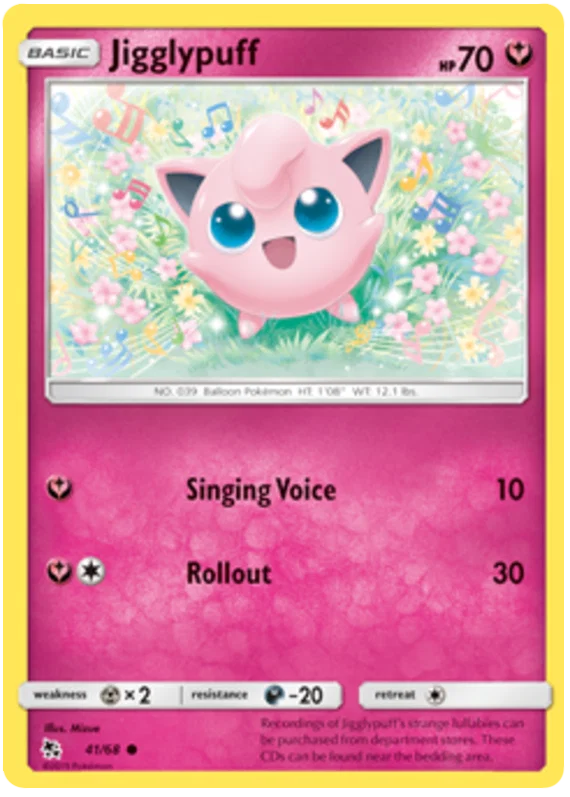 41/68 Jigglypuff (Hidden Fates) Pokémon card (English)