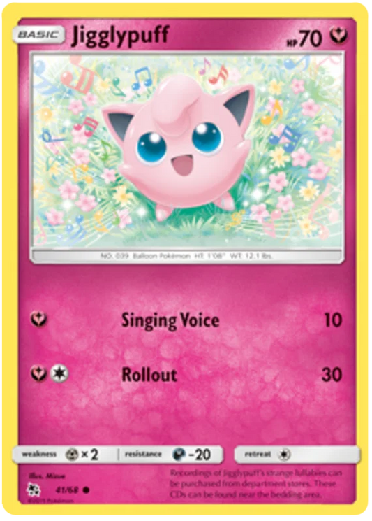 41/68 Jigglypuff (Hidden Fates) Pokémon card (English)