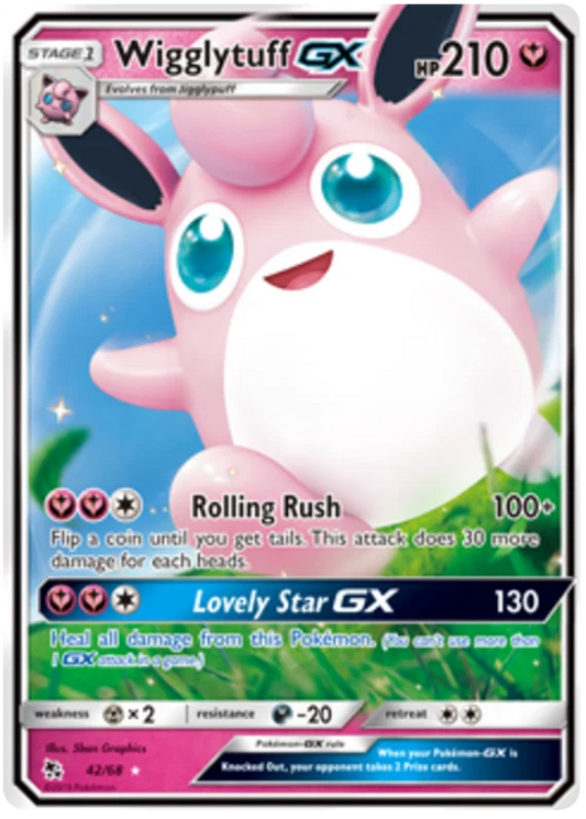 42/68 Wigglytuff GX (Hidden Fates) Pokémon card (English)
