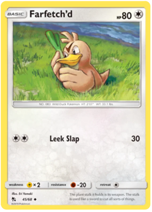 45/68 Farfetch'd (Hidden Fates) Pokémon card (English)
