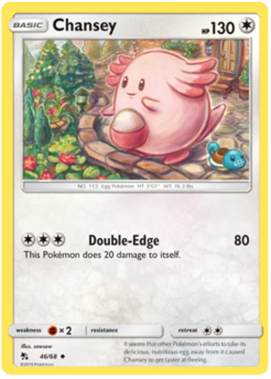 46/68 Chansey (Hidden Fates) Pokémon card (English)