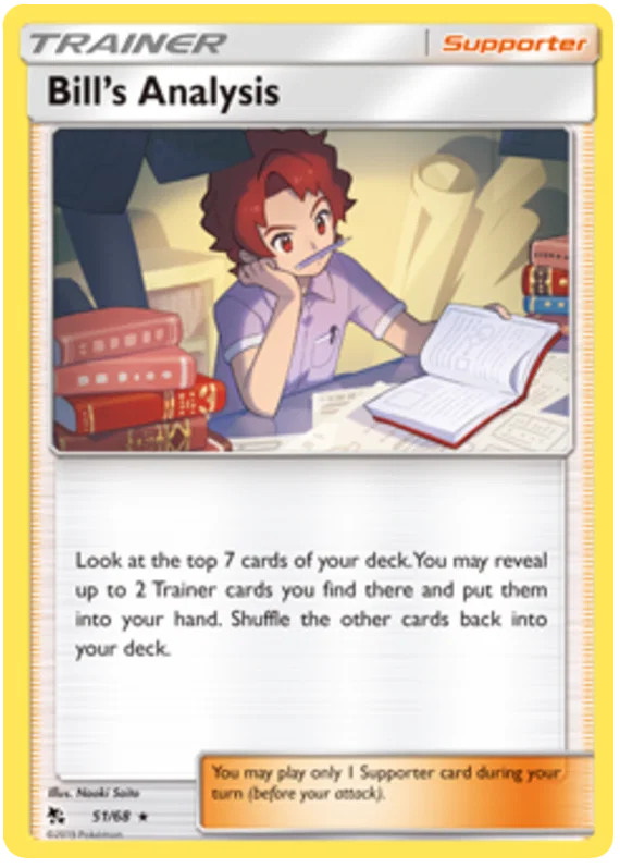51/68 Bill's Analysis (Rare) (Hidden Fates) Pokémon card (English)