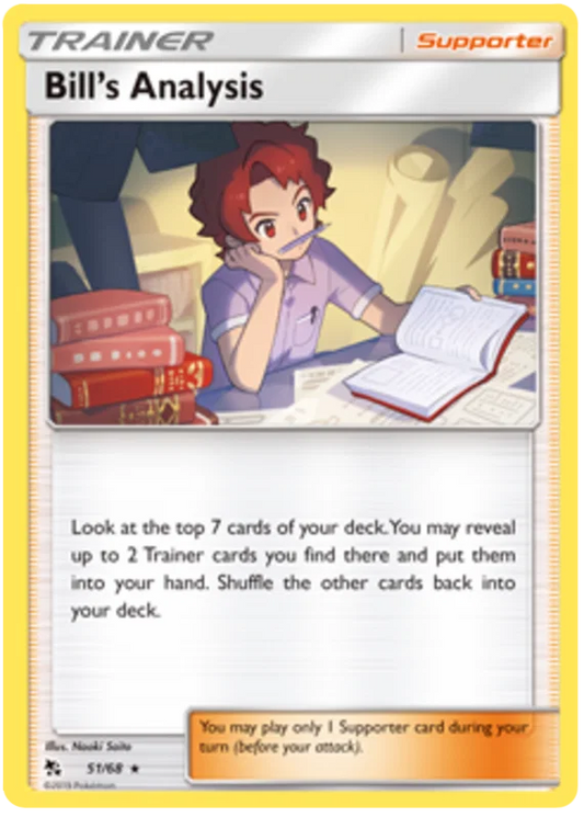 51/68 Bill's Analysis (Rare) (Hidden Fates) Pokémon card (English)
