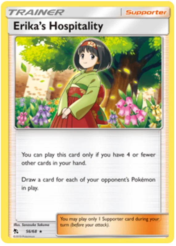 56/68 Erika's Hospitality (Rare) Pokémon card (English)