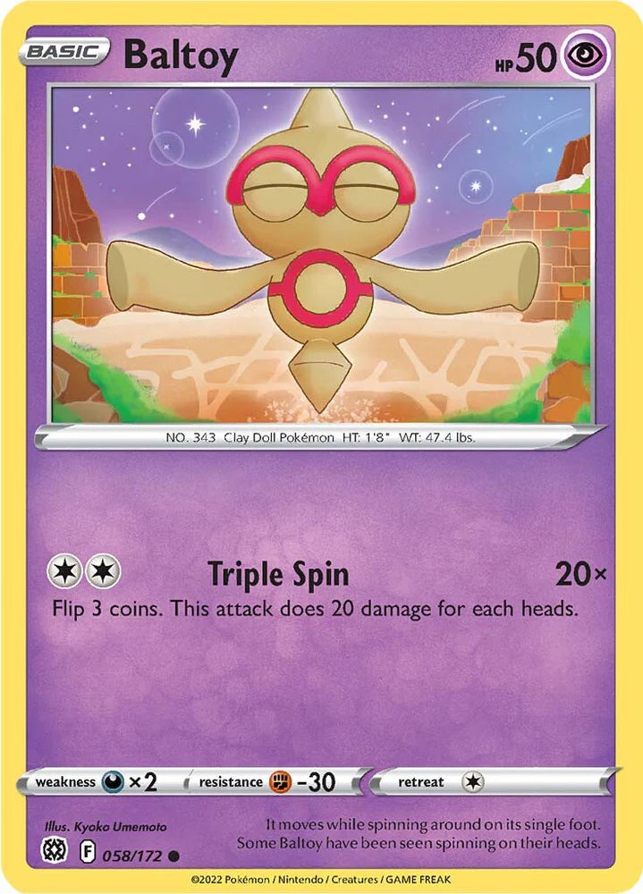 058/172 Baltoy (Brilliant Stars) Pokemon card (English)