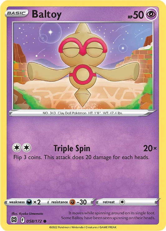 058/172 Baltoy (Brilliant Stars) Pokemon card (English)