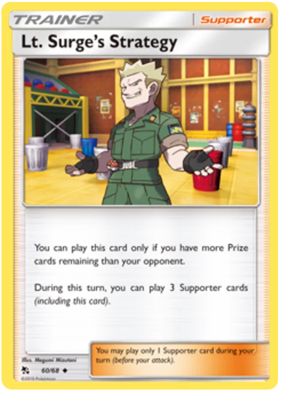 60/68 Lt. Surge's Strategy (Hidden Fates) Pokémon card (English)