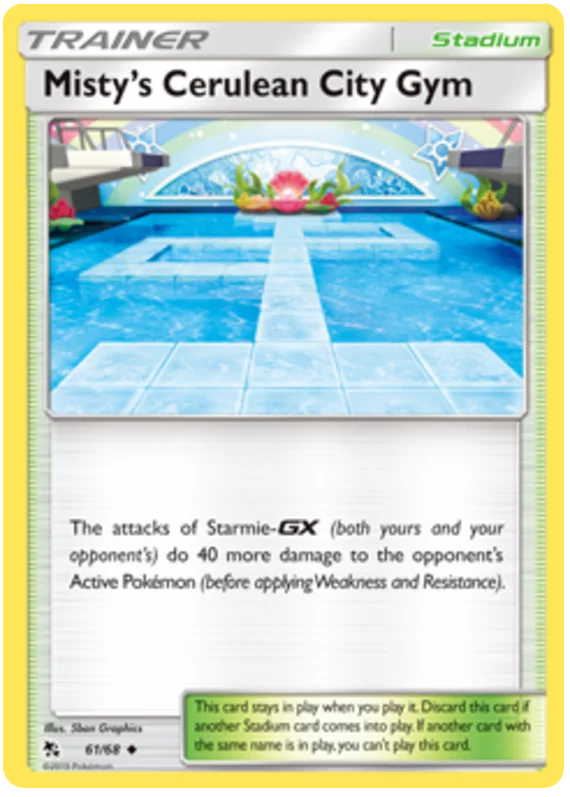 61/68 Misty's Cerulean City Gym (Hidden Fates) Pokémon card (English)