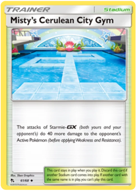 61/68 Misty's Cerulean City Gym (Hidden Fates) Pokémon card (English)