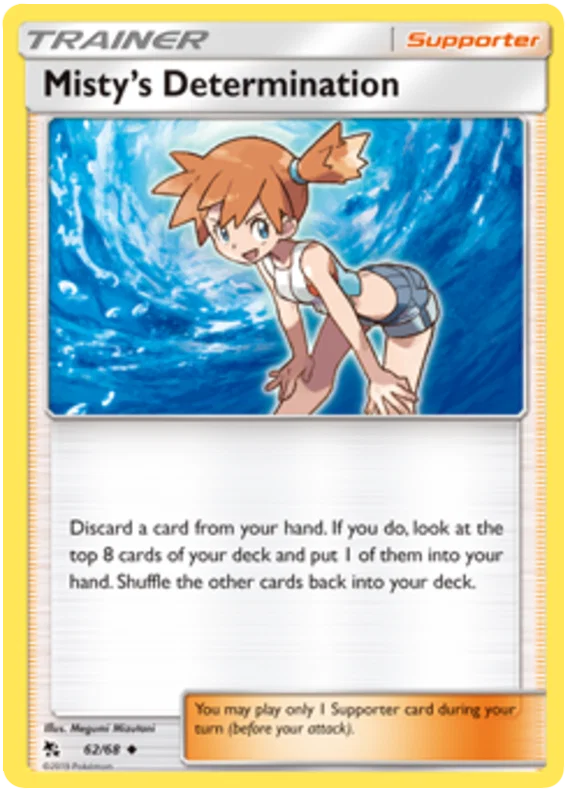 62/68 Misty's Determination (Hidden Fates) Pokémon card (English)