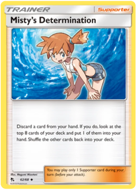62/68 Misty's Determination (Hidden Fates) Pokémon card (English)