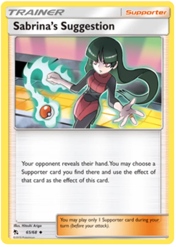65/68 Sabrina's Suggestion (Hidden Fates) Pokémon card (English)