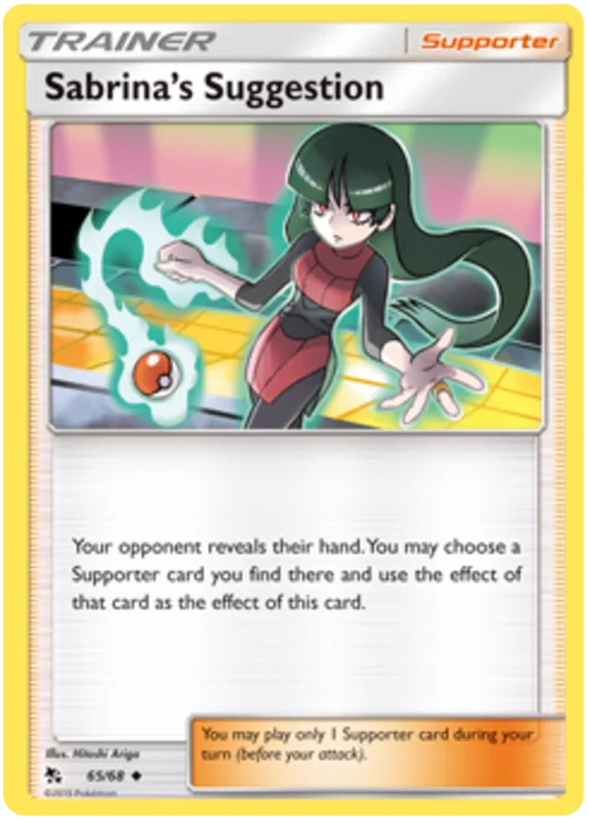 65/68 Sabrina's Suggestion (Hidden Fates) Pokémon card (English)