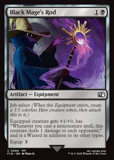 Magic the gathering (Swamp) Black Mage's Rod #0090 - FINAL FANTASY - MTG Card (English) Common