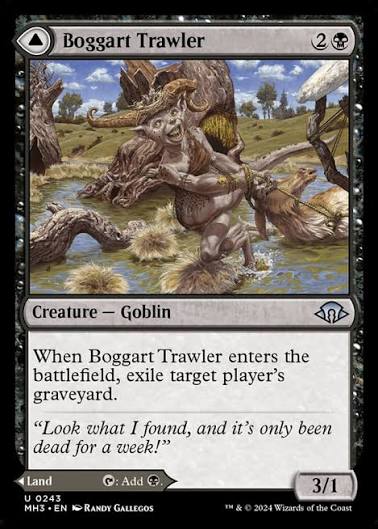 Magic the gathering (Swamp) Boggart Trawler #0243 - Modern Horizons 3 - MTG Card (English) Uncommon