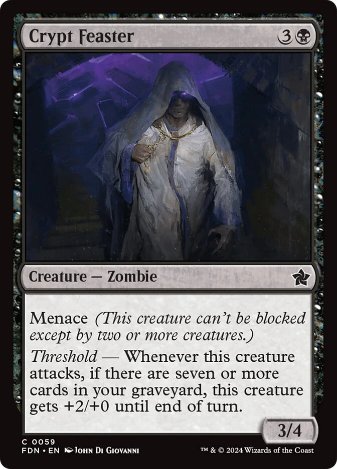 Magic the gathering (Swamp) Crypt Feaster #0059 - Foundations - MTG Card (English) Common