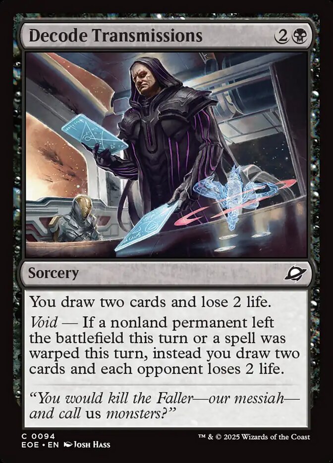 Magic the gathering (Swamp) Decode Transmissions #0094 - Edge of Eternities - MTG Card (English) Common