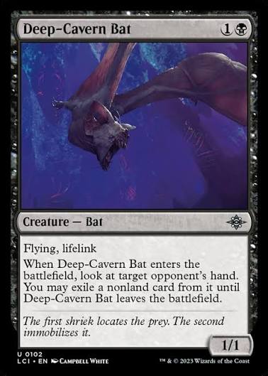 Magic the gatherling (Swamp) Deep-Cavern Bat #0102 - The Lost Caverns of Ixalan - MTG Card (English) Uncommon
