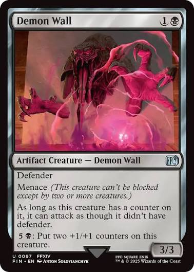 Magic the gathering (Swamp) Demon Wall #0097 - FINAL FANTASY - MTG Card (English) Uncommon