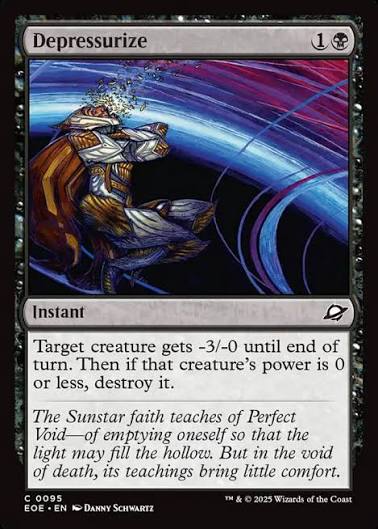 Magic the gathering (Swamp) Depressurize #0095 - Edge of Eternities - MTG Card (English) Common