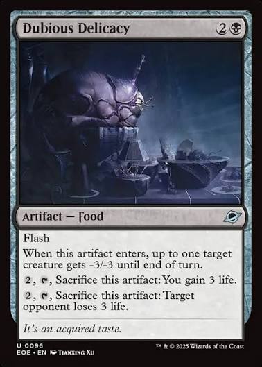 Magic the gathering (Swamp) Dubious Delicacy #0096 - Edge of Eternities - MTG Card (English) Uncommon