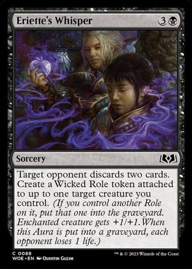 Magic the gathering (Swamp) Eriette's Whisper #0088 - Wilds of Eldraine - MTG Card (English) Common