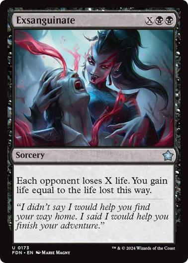 Magic the gathering (Swamp) Exsanguinate #0173 - Foundations - MTG Card (English) Uncommon