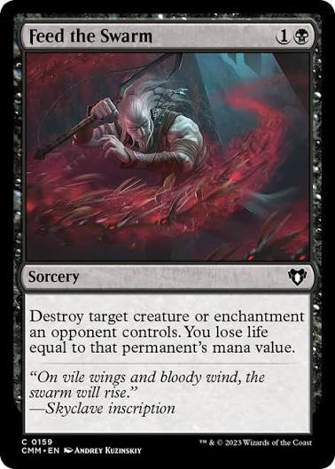 Magic the gathering (Swamp) Feed the Swarm #0159 - Commander Masters - MTG Card (English) Common