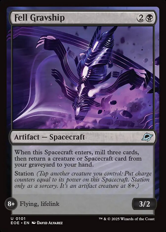 Magic the gathering (Swamp) Fell Gravship #0101 - Edge of Eternities - MTG Card (English) Uncommon
