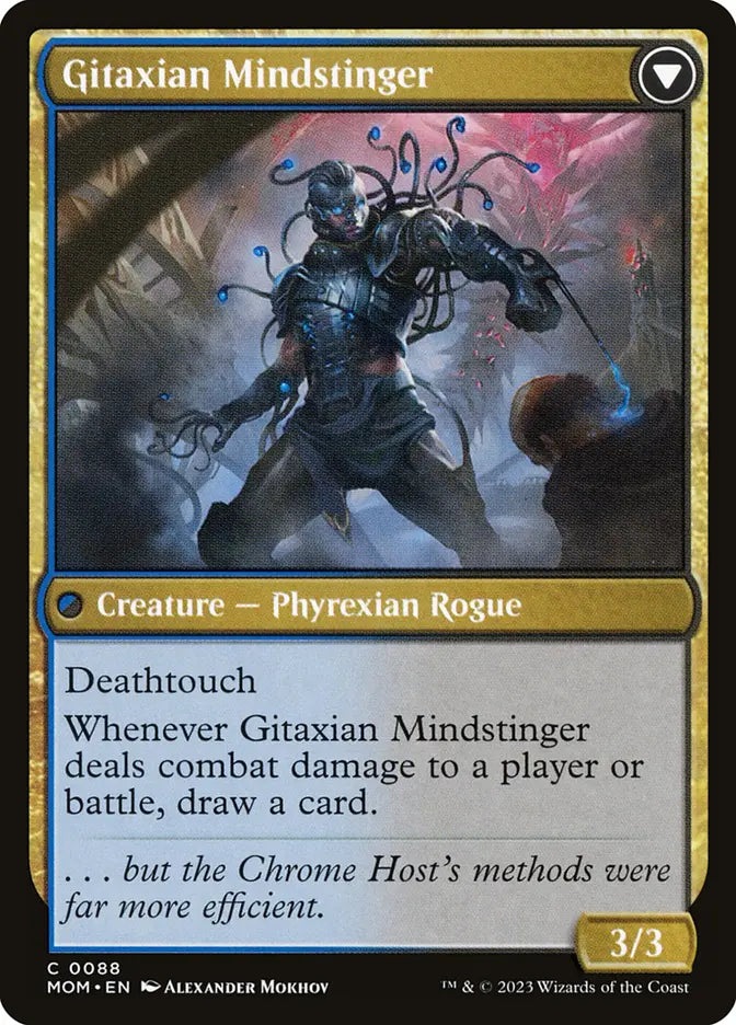 Magic the gathering (Swamp) Aetherblade Agent // Gitaxian Mindstinger #0088 – March of the Machine – MTG Card (English) Common